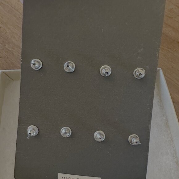 4 Pairs of Silver Stud Earrings (Set) by Steve Madden Jewelry - Picture 3 of 4